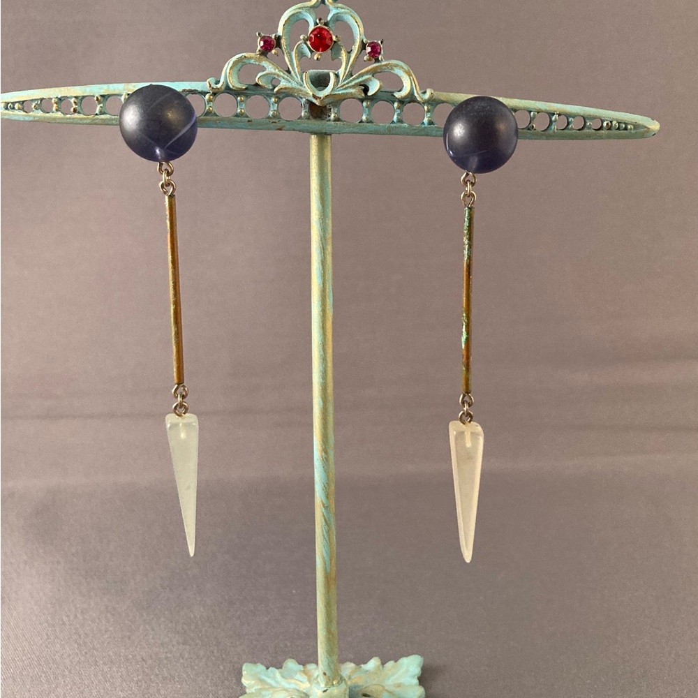 Vintage 90’s lucite long dangle earrings